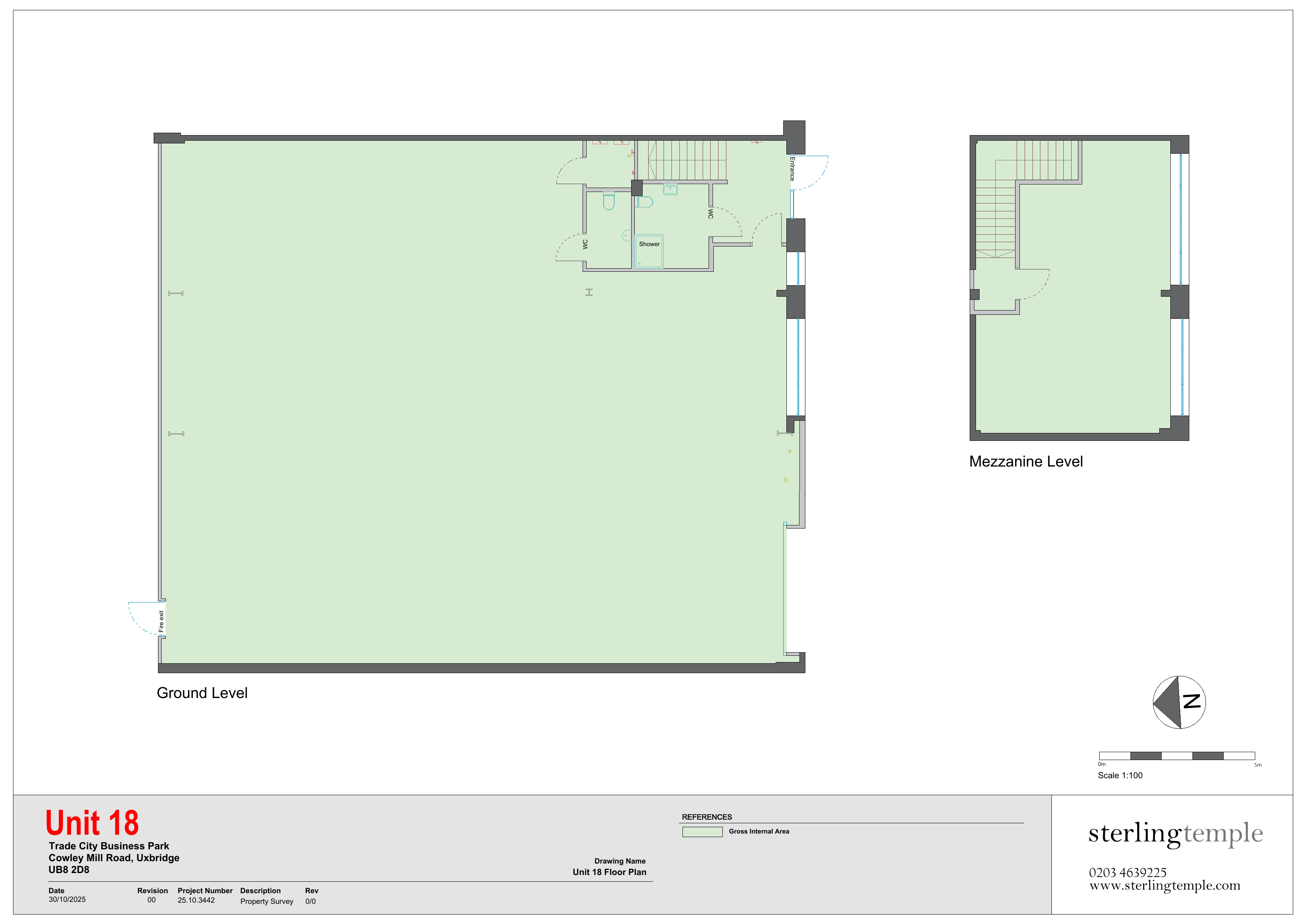 Unit 18 Floor Plan - Ground Level and Mezzanine