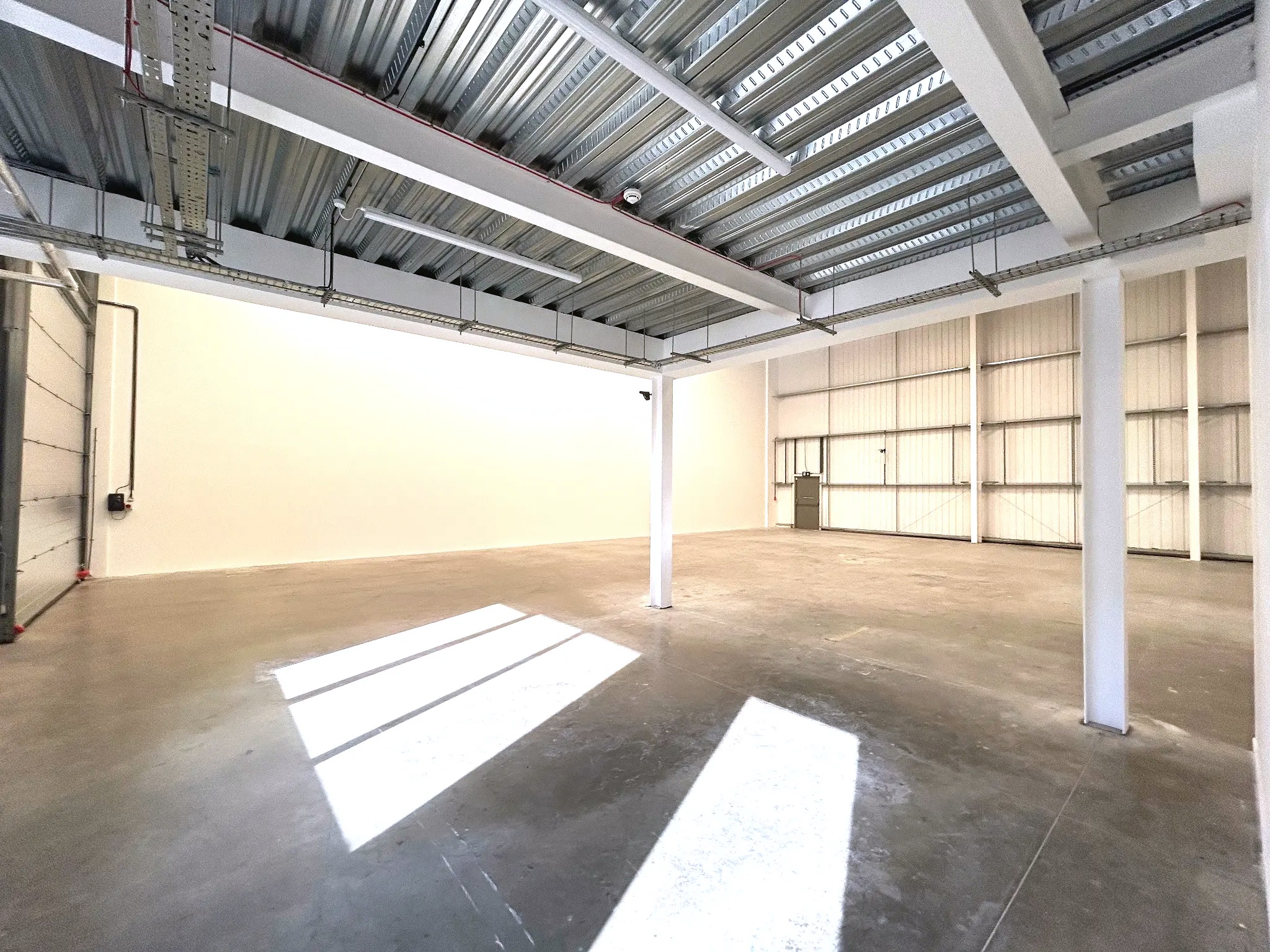 Warehouse interior with natural light