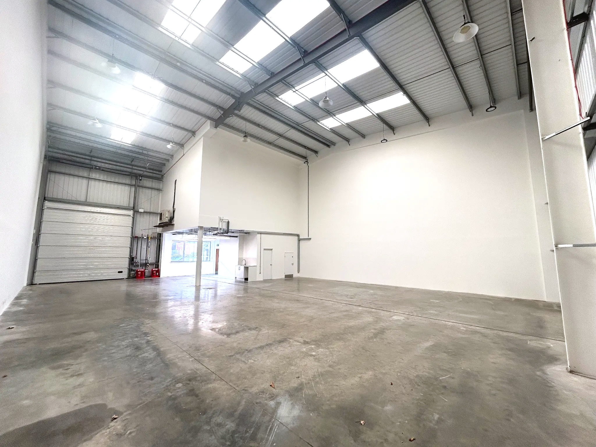 Warehouse interior with loading door
